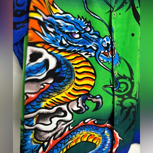 J/E/T brand DRAGON Button Up / Colorful / size medium - Picture 2 of 7